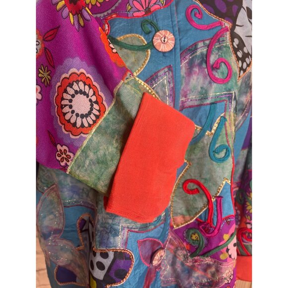 Daniel K Vintage Art Deco Funky Jacket 80s 90s Designer Ladies Size XL - Picture 5 of 10